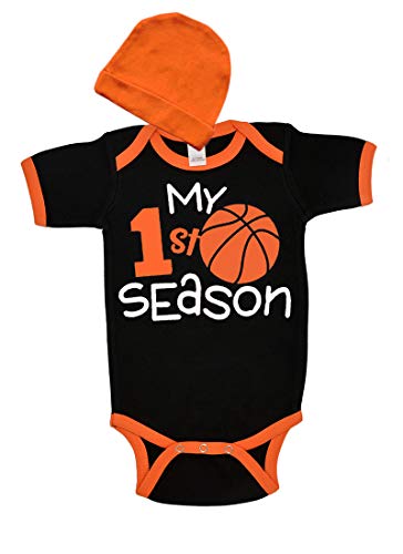 Image of PandoraTees My 1st Basketball Season Baby outfit, Baby gift set