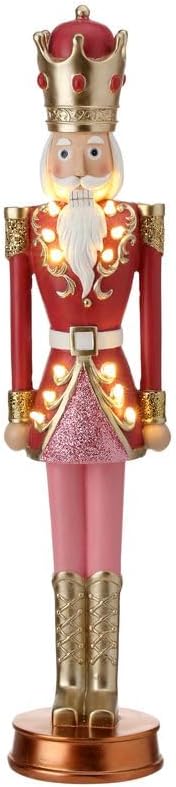 Regency International Resin Royal Court Nutcracker, with Timer, 21-inches Height, Holiday Multi, Home Decor and Accessories, MTX73350-HOMU