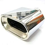 Universal Auspuff Blende Doppelrohr Endrohr Edelstahl Auspuffblende Chrome