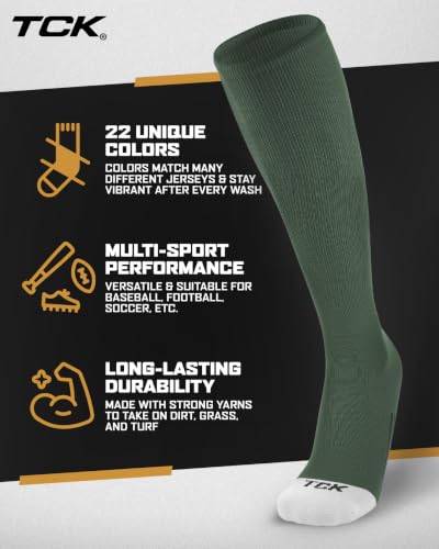 Image of Prosport Baseball Socks & Softball Socks, Kids & Adult Knee High Tube Sock