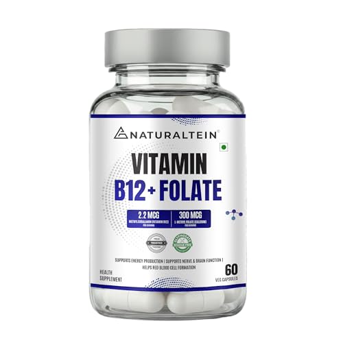Image of Naturaltein Bone & Energy Support Duo | Calcium + Vitamin B12 & Folate
