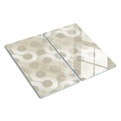 Protège-plan de travail en verre avec bords polis et impression moderne décorative - 2
