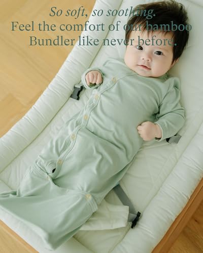 Supersoft Baby Sleeper Gowns, Premium Bamboo Viscose Infant Nightgown Sleepers Preemie Newborn Snap Bundler3