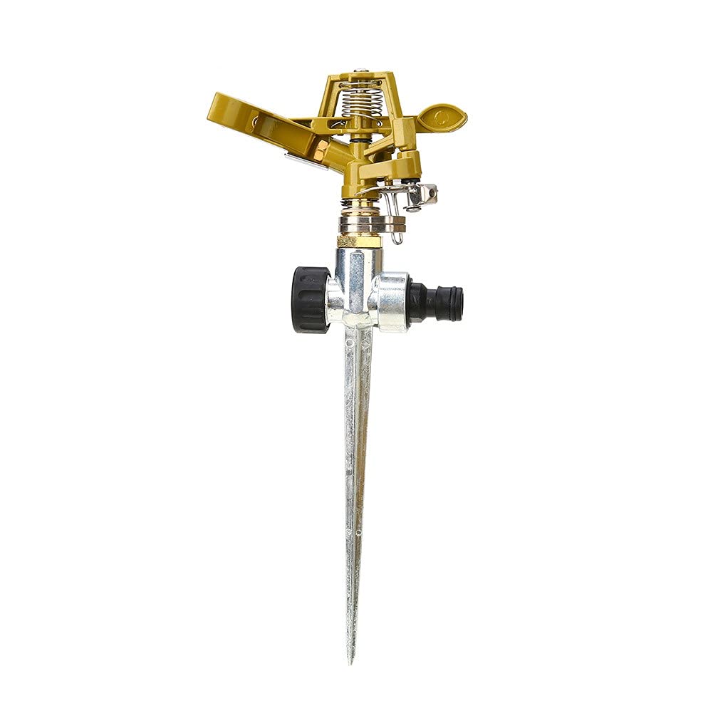 Impulse Garden Circle Sprinkler, Metal Impulse Sprinkler, 201-452 m², 8-12 m, 360 Degree Rotary Irrigation Sprayer Sprinkler for Lawn Garden Yard Golf Grass