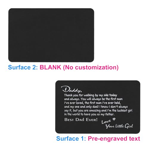 Personalized Photo Text Engraved Best Dad Wallet Card Father's Day Birthday Gift2