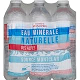 Les 6 bouteilles de 50 cl Monoprix Eau minérale des Alpes 6x50cl