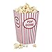 Produktbild Relaxdays Popcorntüten, 48 Stück, gestreift, US-Retrostyle, Kino, Filmabend Zubehör, Kindergeburtstag, Pappe, rot/weiß