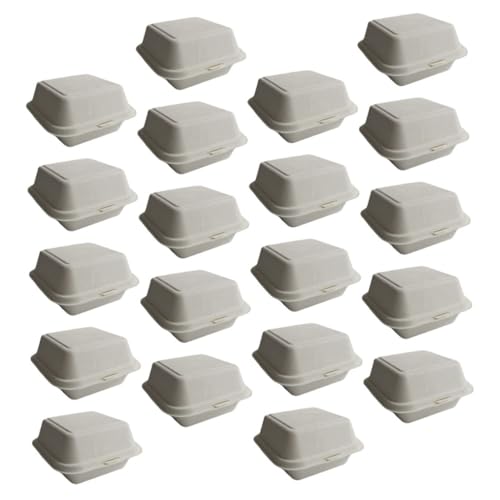 FUNOMOCYA Reusable Hamburger Packaging Boxes 25 Pack Lightweight Meal Boxes for Office School Events