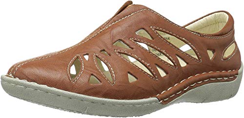 Image of Propet Womens Cameo Cut Out Slip On Flats Casual - Brown
