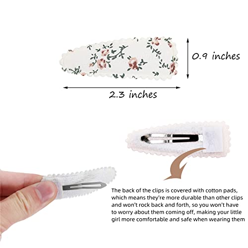Kidocheese 40Pcs Baby Hair Clips Flower Patterns Snap Hair Clips Wrapped By Cloth Hair Pins Baby Girls Barrettes Hair Accessories For Baby Girls Infants Toddler Kids thumb #1