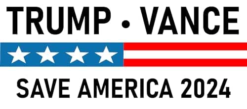 Trump Vance 2024 Sticker - 4x9 Inch Large Political Decal Made In USA