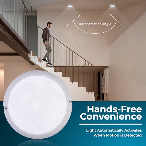 Image of Blackt Electrotech BT33LC7 7W Radar Microwave Motion Sensor LED Light - Automatic ON /Off, Surface Mount, 6000K Cool White (1)
