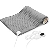 Heating Pad for Pain Relief 17' x 33' Size Electric Heating Pad for Back Pain Washable Heating Pads with Auto Shut Off Large and 10 Temperature Level 3Timer Settings for Back/Waist/Abdomen/Shoulder