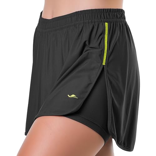 ELITE Short Saia Academia Beach Tennis Corrida Fitness Tecido Respirável, Preto, P
