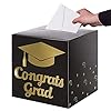 Graduation card box holder congrats grad foldable cardboard decorations box for graduation party decoration and grad parties black  urban country home decor