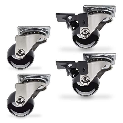 SET Roulettes pour Meubles SWIFT Ø 35 mm noir