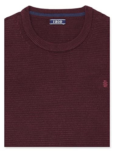 IZOD Men's Slim Fit Classics Long Sleeve Crewneck Textured Ottoman Sweater4