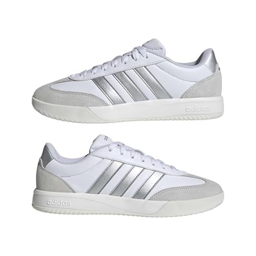 adidas Damen VL Court FC Shoes, FTWR White/Silver met./Grey one, 42 EU – Ansicht 6