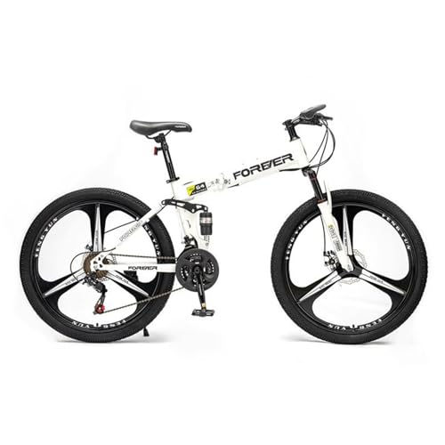 Wmmner Bicicleta Plegable de 26 Pulgadas de Acero Al Carbono para Adultos, Mujeres Y Hombres, con Amortiguación, para Todo Terreno Y Velocidad, Bicicleta de Montaña/a/21 Velocidades