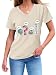 Funny Grammar Teacher T-Shirt Women Wait What Stop It I Agree Graphic Tee V-Neck Short Sleeve Teacher Life Tops Beige
