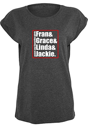 T-shirt femme col rond gris foncé emom Meet the Benchmark Girls