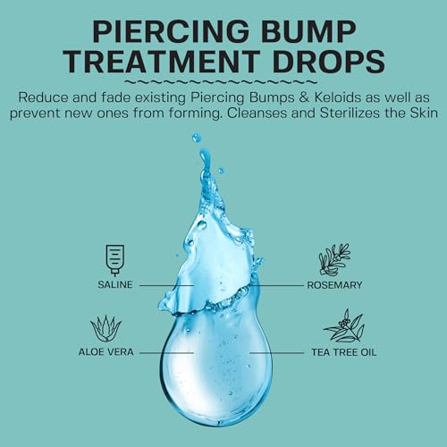 Base Labs Piercing Bump Treatment Saline Drops NonGreasy Keloid Bump