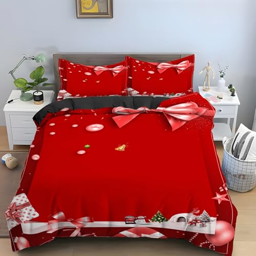 Ensemble de literie 3 pièces noeud papillon housse de couette microfibre