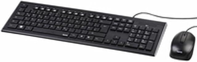 Kit Hama Teclado Español QWERTY y Ratón con Cable USB