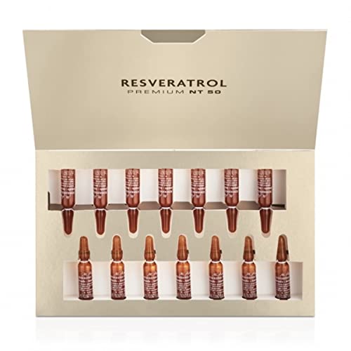 M. Asam Resveratrol Premium NT50 Face Serum Ampoules – Vegan 2-week Intensive Beauty Treatment to combat fine lines, crow’s feet & wrinkles, anti-aging facial care, 14x 0.067 FL Oz
