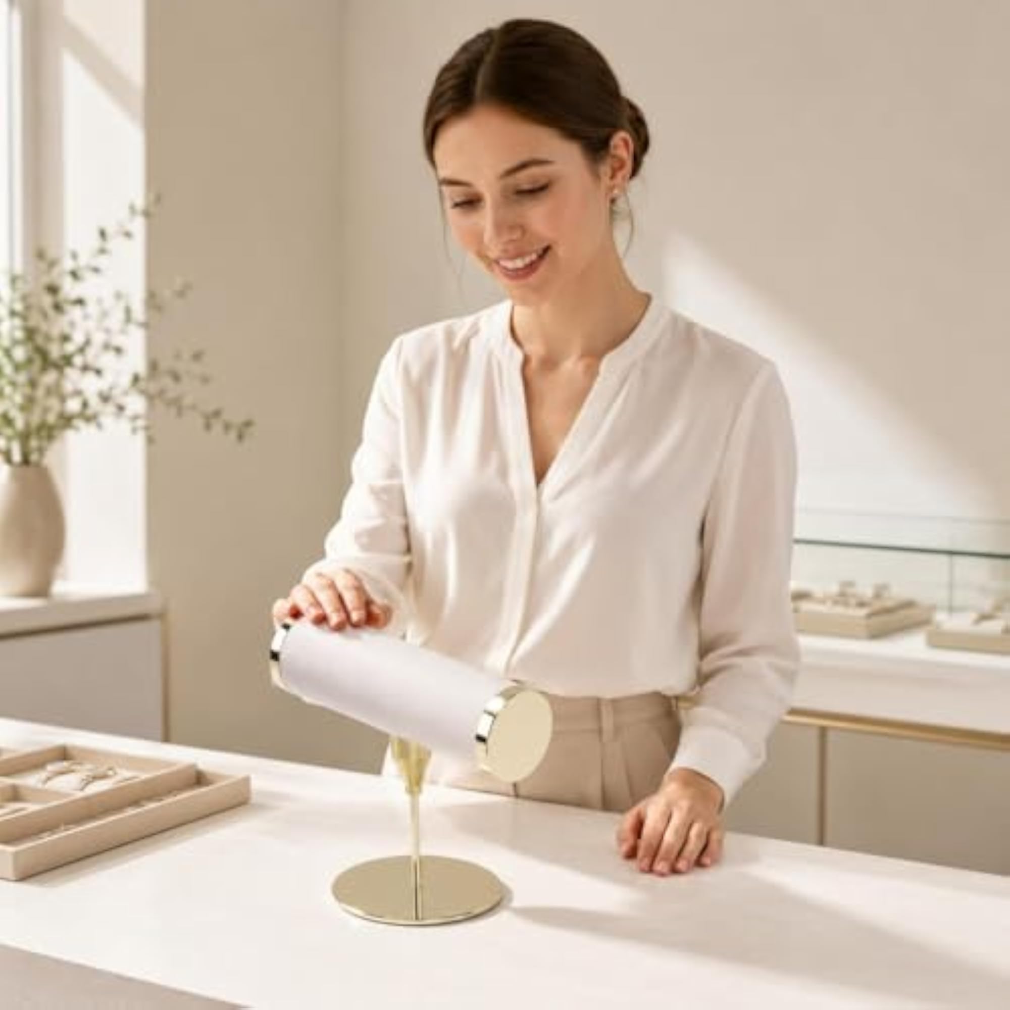 BNF® Padded Bracelet Display Stand, Gold-Tone