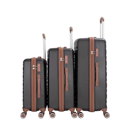 5-Piece Hardshell Luggage Set with TSA Lock, Spinner Wheel Suitcases, Black2