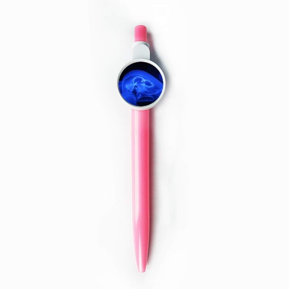 Stylo rétractable bleu organisme marin avec impression haute définition