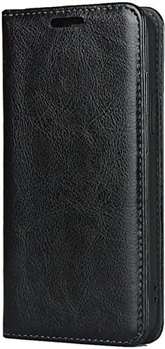Housse iPhone 11 Pro Max antichoc portefeuille avec fente carte cuir noir