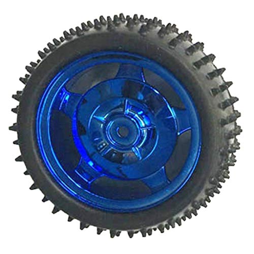 Image of REES52 85MM Large Robot Smart Car Wheel for arduin robot 38MM Width Surface - Blue (Pack of 4)
