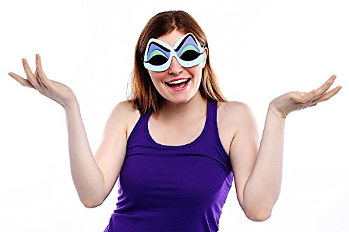 Sun-Staches Disney Villains | Ursula, Maleficent, Evil Queen | Costume Accessory Mask Party Attire | One Size Fits Most3