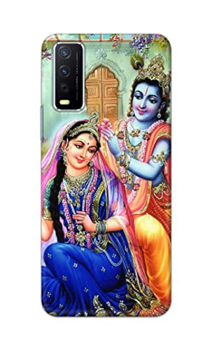Image of Printed Hard Back Cover Case for Vivo Y12s | Y12s 2021 | Y12G | Y20A | Y20G Back Cover (Radha Krishna) -1803