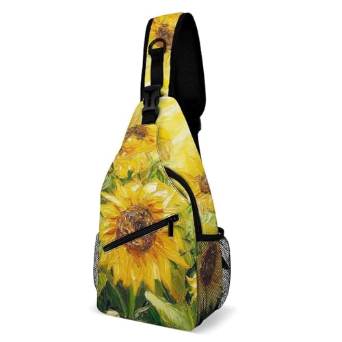 Sac bandoulière casual tournesol pour escalade, vélo et randonnée en plein air