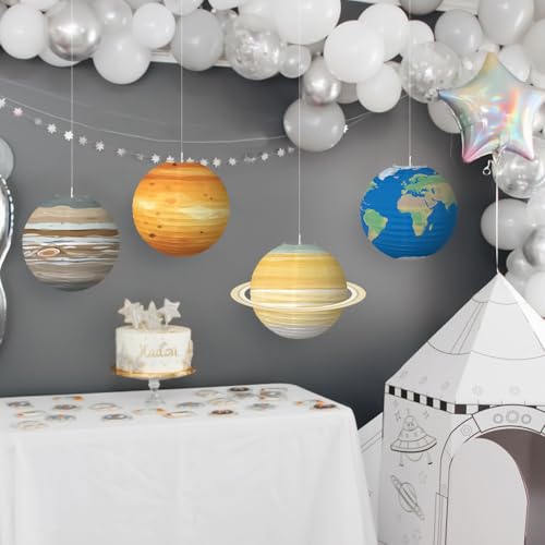 Miniatura 9 de Decoración Planetas 8 Piezas,Decoración Planetas 30 Cm Lámparas Coloridas Para Fiesta Infantil Aula Cumpleaños Escolar