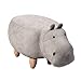 Happy Home Taburete para animales, diseño de dibujos animados, para habitación infantil, salón, dormitorio, hipopótamo, 65 x 35 x 36 cm