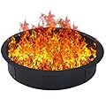 30 inch Inner Fire Pit Ring, Outdoor 2.5MM Steel Firepit Ring 36 inch Outer Large Bonfire Fire Pit Insert Round, In-Ground Fire Pit, Outside Wood Burning DIY for Camping Garden Patio