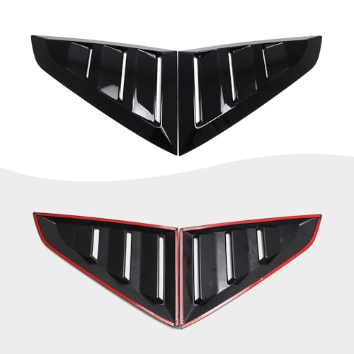 Image of Jogon Rear Window Louvers Trim for Ford Mustang S650 GT Coupe Dark Horse Ecoboost 2024 2025 2026, C Pillar Window Blinds (Style B)