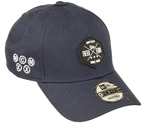 New Era Rubber Hex Patch Navy 9Forty Adjustable Cap - One-Size