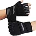 Reinalin Guantes Gimnasio Hombre Mujer, Gimnasio Gym Guantes Transpirable con Protección Completa de Muñeca y Palma, para Crossfit Levantamiento de Pesas Musculación (Negro, S)