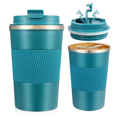 Senshuomy Insulated Travel Mug, 380ml, Blue