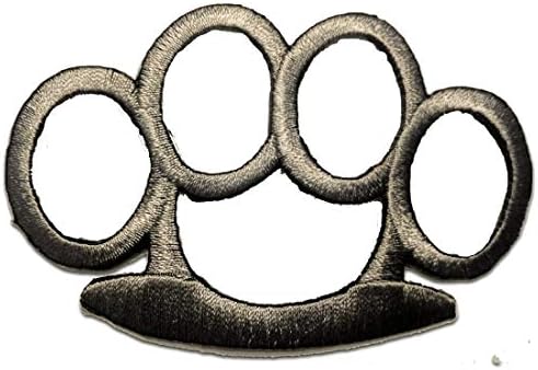 Brass Knuckles - Iron on Patches Adhesive Emblem Stickers Appliqu...