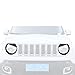 Hooke Road Black Headlight Bezels Cover for 2015 2016 2017 Jeep Renegade