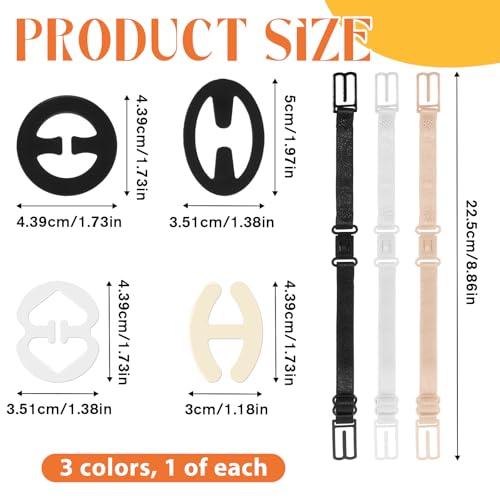 15 Pcs Bra Strap Clips Bra Strap Holder Anti-Slip Bra Strap Clips Non-slip Adjustable Elastic Bra Strap Holder to Make Racerback Conceal Straps Clips2