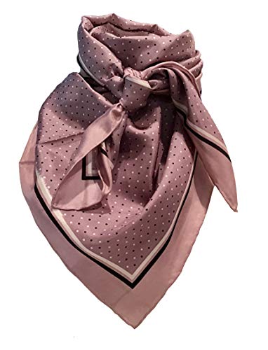 Wyoming Traders Wild Rag Mauve Silk Polka Dot Scarf