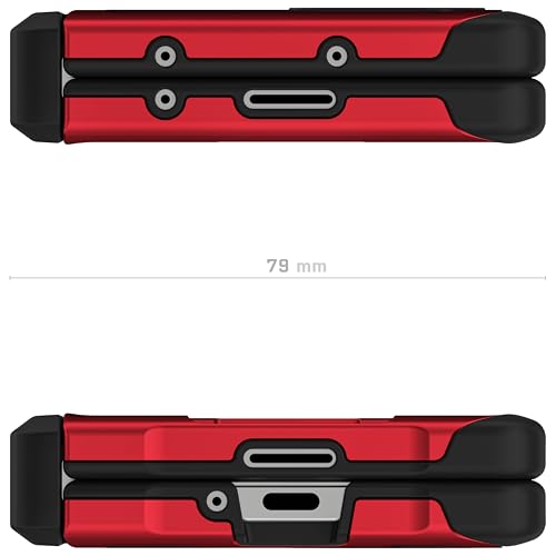 Ghostek Atomic Slim Galaxy Z Fold 6 Case with Built-in Kickstand - Clear Back with Aluminum Metal Bumper, Protective Phone Case, Limited Edition Color for 2024 Samsung Z Fold 6 Case (7.6") (Red) by Ghostek - Used condition - Image 8