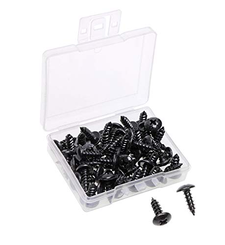 Mini Skater Home Improvement Hardware #8 X 1/2 Inch Black Oxidized Carbon Steel Wood Screws Fasteners(50 Pcs) image 4